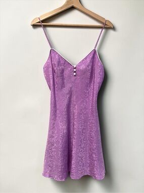 Van Raalte Canada Vintage Jacquard Slip Mini Dress Size M